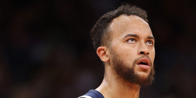 Kyle Anderson #5 of the Minnesota Timberwolves during the second half of the NBA game at Footprint Center on March 29, 2023 in Phoenix, Arizona. The Suns defeated the Timberwolves 107-100. 