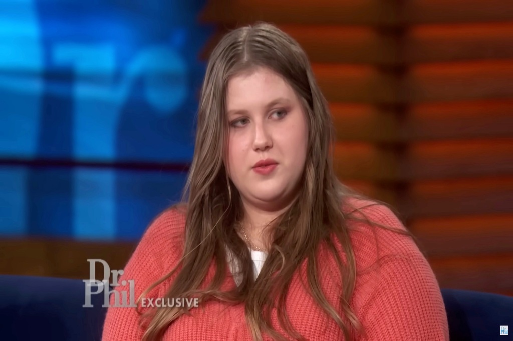 Julia Faustyna on the Dr. Phil show on April 3, 2023.