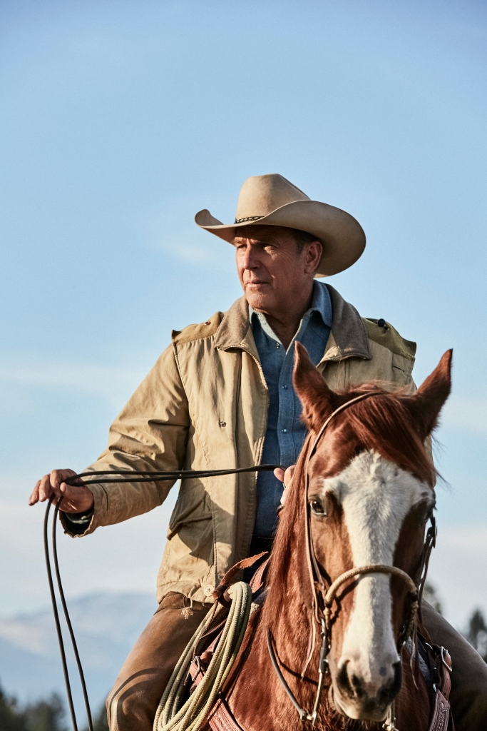 Kevin Costner on horseback