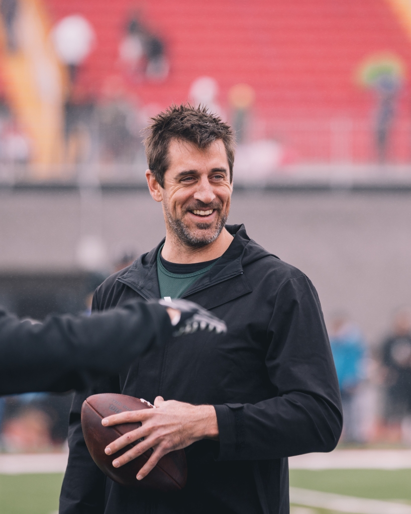 Green Bay Packers quarterback Aaron Rodgers 