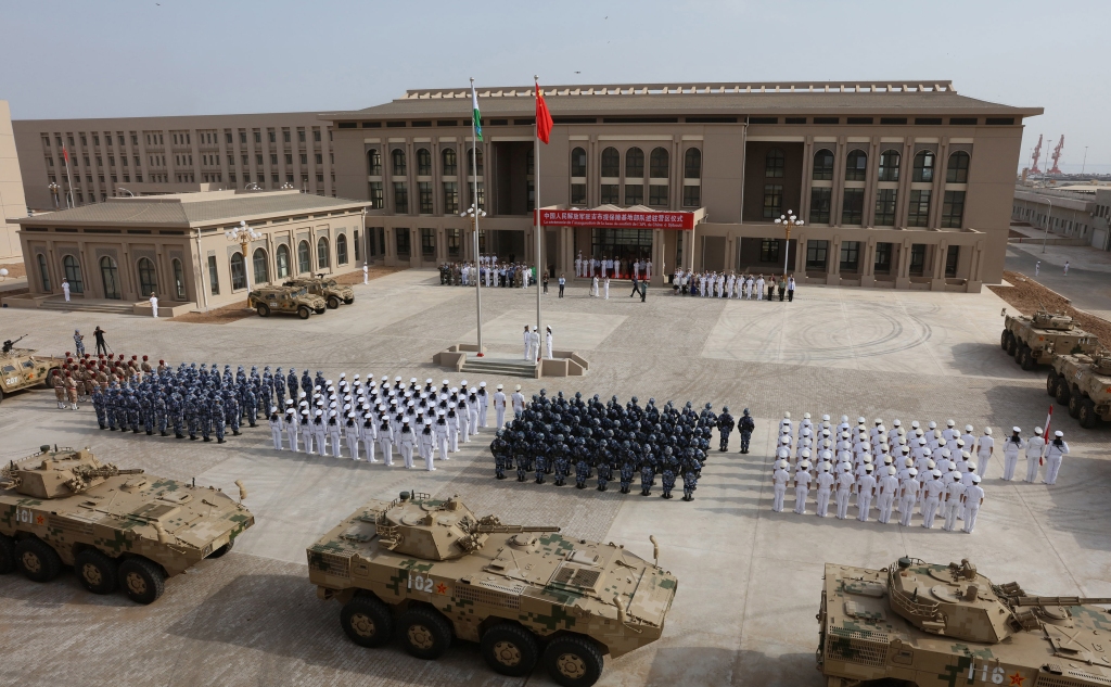 A military base, China's first outside of its own borders, in the tiny African nation of Djibouti.  Perched on the Horn of Africa, Djibouti is strategically positioned to control access to the Suez Canal.