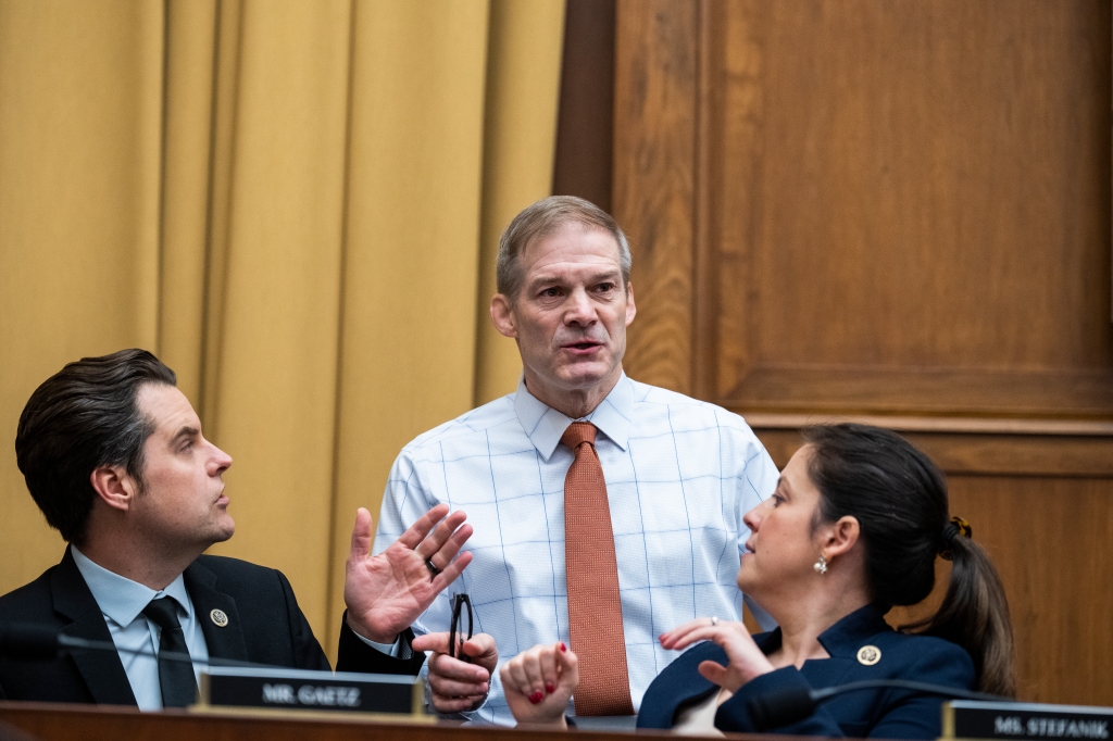 House Judiciary Committee Chairman Jim Jordan (R-Ohio), center. 