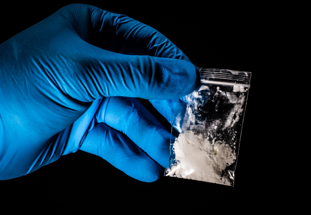 Fentanyl in a clear plastic bag