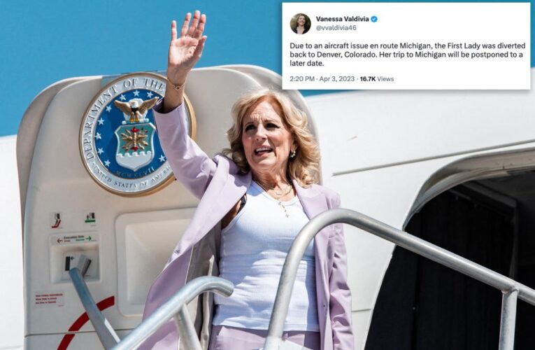 Jill Biden returns to Denver because of ‘aircraft issue,’ spokeswoman