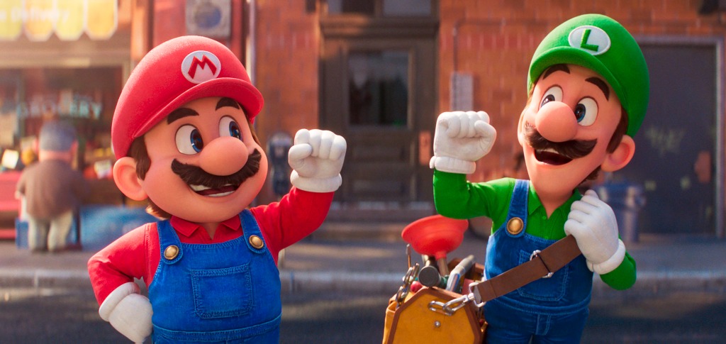Mario (Chris Pratt) and Luigi (Charlie Day) in Nintendo's "The Super Mario Bros. Movie." 