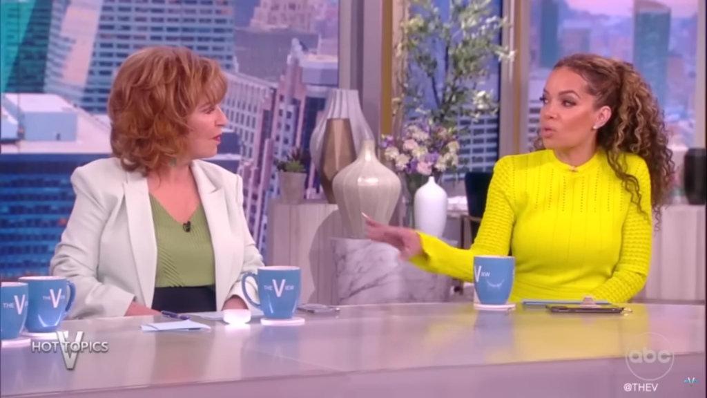 "Let's put that rumor to rest," Joy Behar said. "That sound that you hear, that's a cup, okay?"