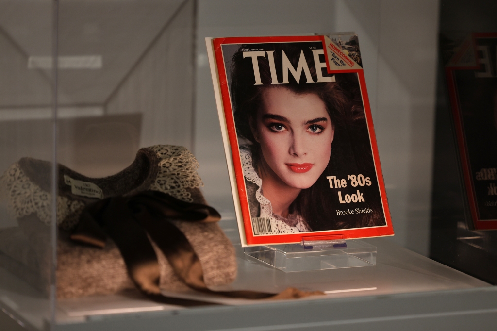 A Time Magazine with Brooke Shields on the cover. 