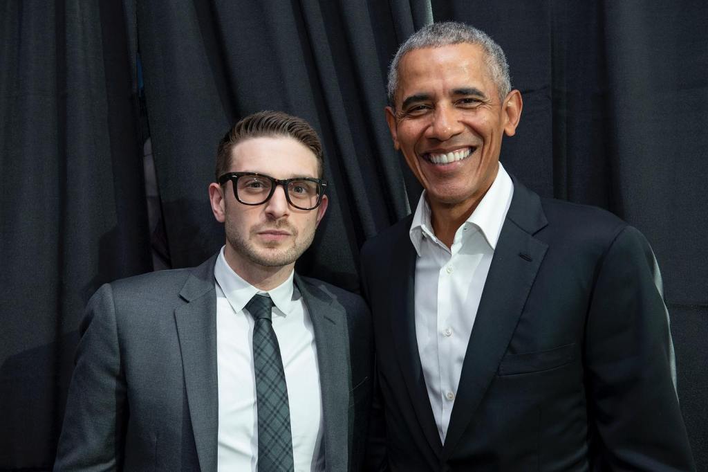 Alexander Soros, seen here with former President Barack Obama, scored 14 White House meetings in a little over a year.