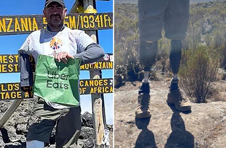 Triple-amputee soldier climbs Kilimanjaro to deliver burger