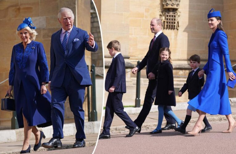 Royal family wears blue in first Easter since Queen Elizabeth’s death