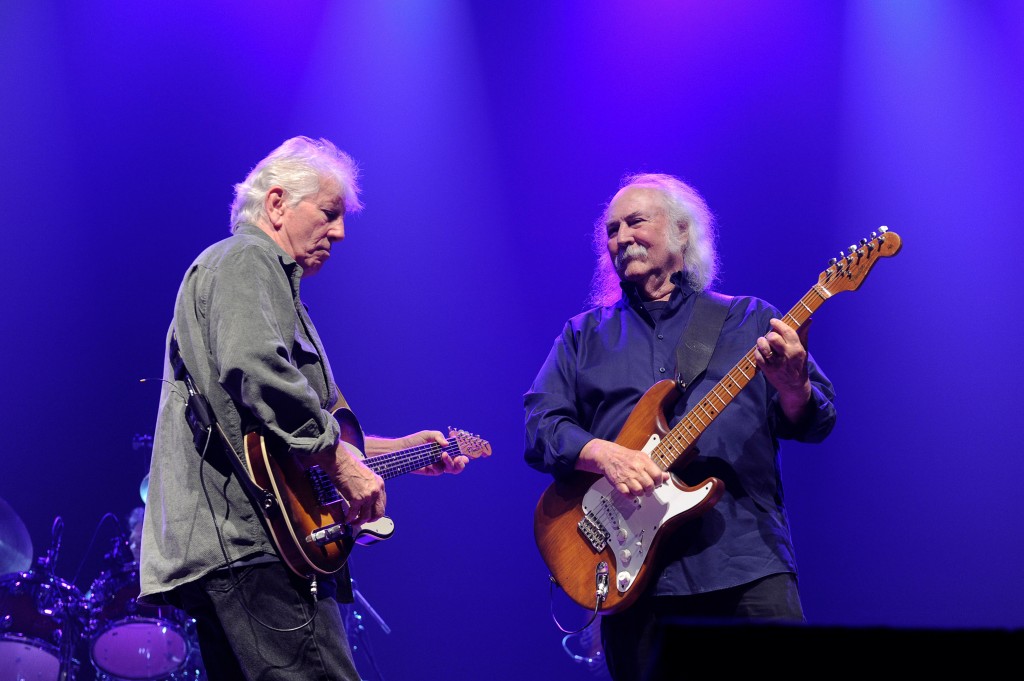Graham Nash and David Crosby perform at Hamptons Rocks For Charity To Benefit OCRF and CCFA at East Hampton Studio on September 1, 2011 in Wainscott, New York.