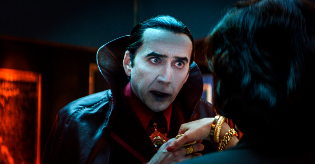 This image released by Universal Pictures shows Nicolas Cage in a scene from "Renfield."