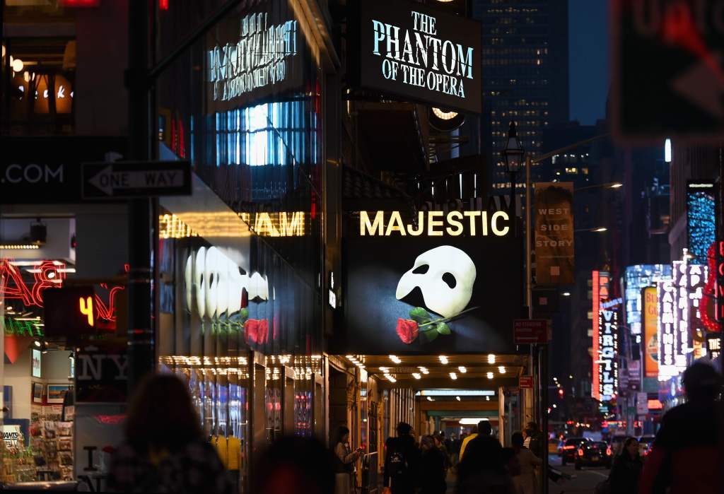 "The Phantom of the Opera" has played the Majestic Theatre on W. 44th St. for its entire 35-year run.