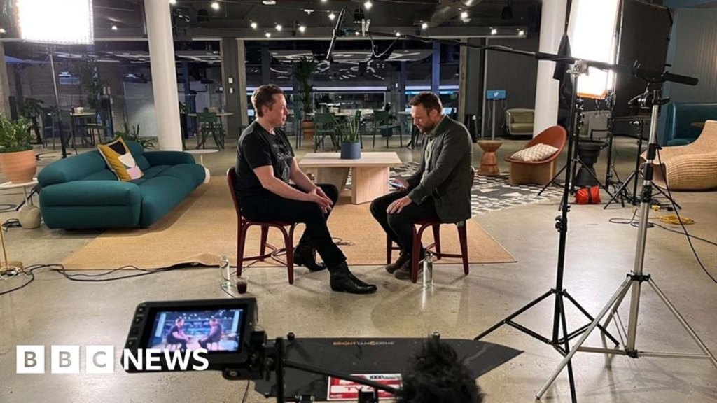 Elon Musk interview with BBC reporter James Clayton.