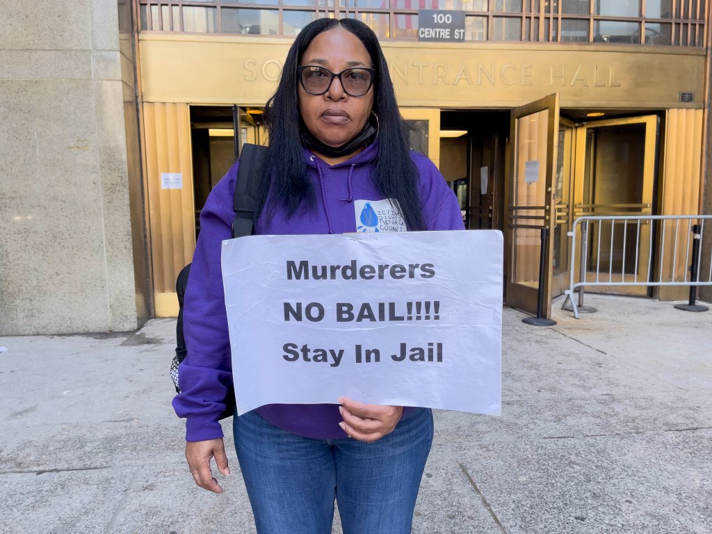 Madeline Brame outside Manhattan Criminal Court in 2022. 