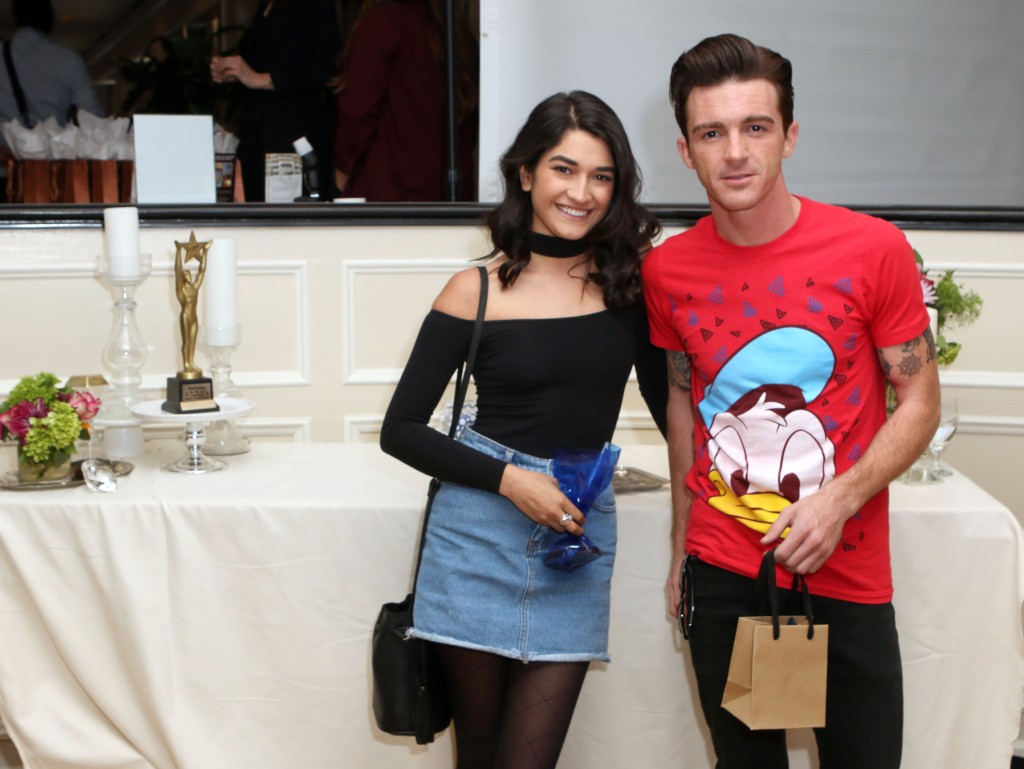 Janet Von Schmeling (L) and actor Drake Bell attend the EcoLuxe Lounge's 10th Anniversary in celebration of the Oscars on February 24, 2017 in Los Angeles, California.  