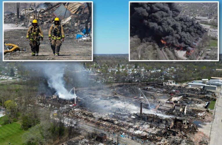 Still-smoldering Indiana recycling plant fire spewing asbestos, other toxins: EPA