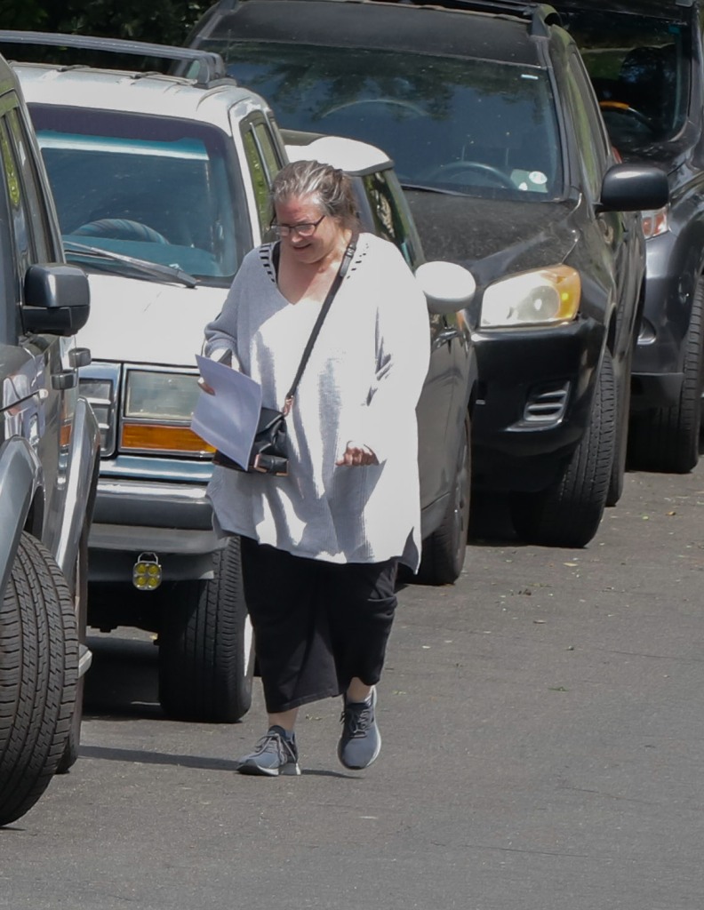 Bridget Fonda spotted running errands