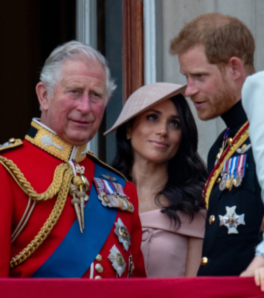 King Charles, Meghan and Harry 