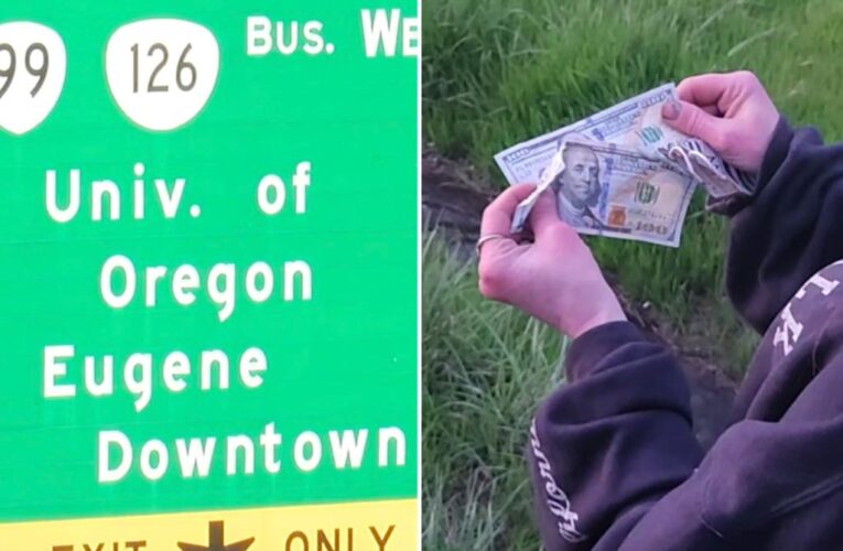 Oregon driver tosses $200K on interstate to family’s horror: reports
