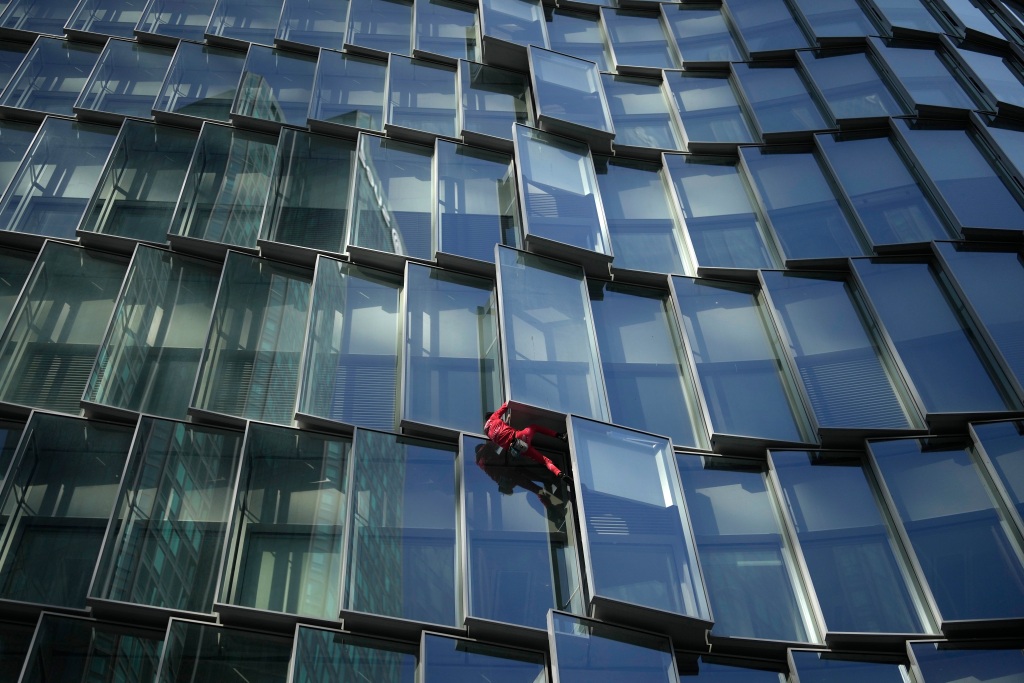 French urban climber Alain Robert.