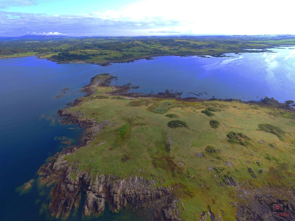 Pictured is the island, which is about 25 acres 