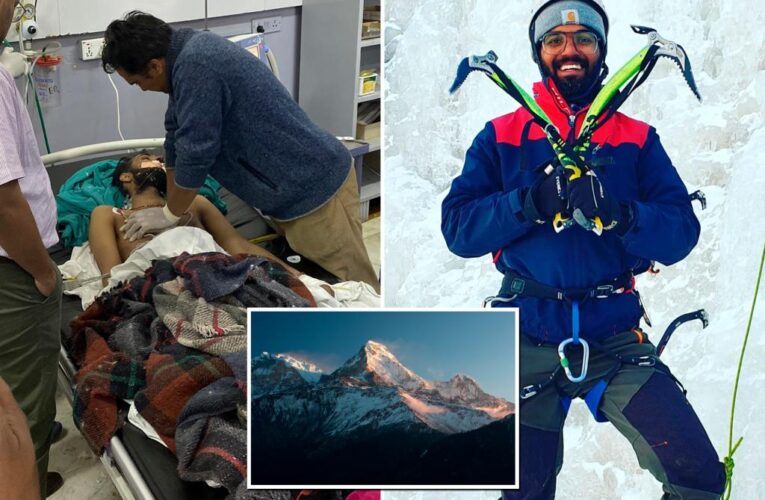 Indian mountain climber rescued after falling into crevasse