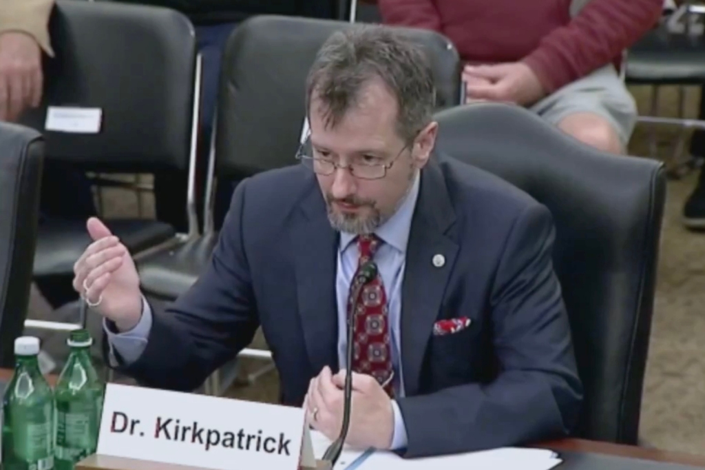 Dr. Sean Kirkpatrick, the director of the Pentagon's new All-domain Anomaly Resolution Office, testifies at a Senate hearing 