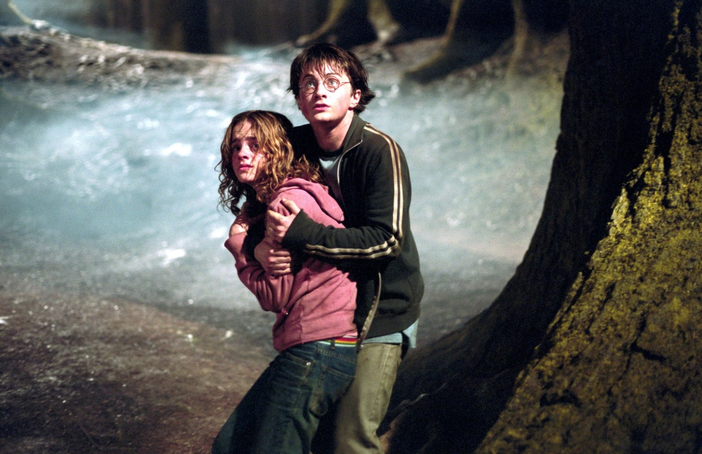 Hermione (Emma Watson) and Harry Potter (Daniel Radcliffe) in "Harry Potter and the Prisoner of Azkaban." 