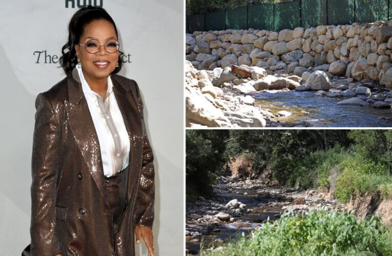 Oprah’s neighbors worry new wall will send floods their way