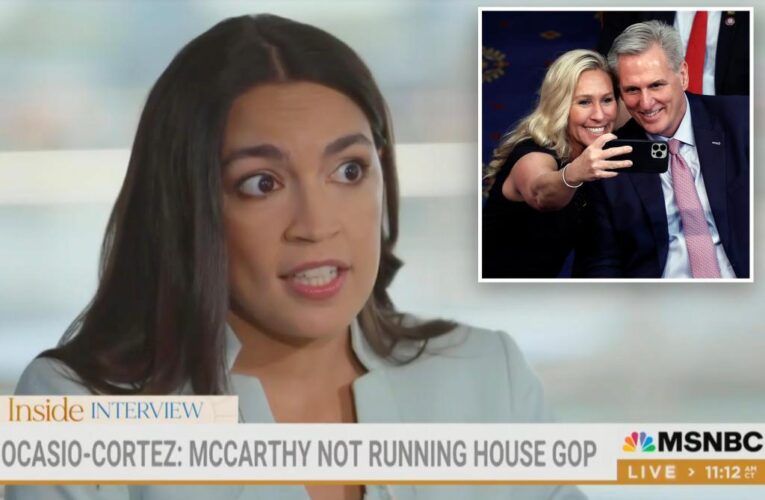 AOC says Marjorie Taylor Greene running GOP House caucus, not Kevin McCarthy