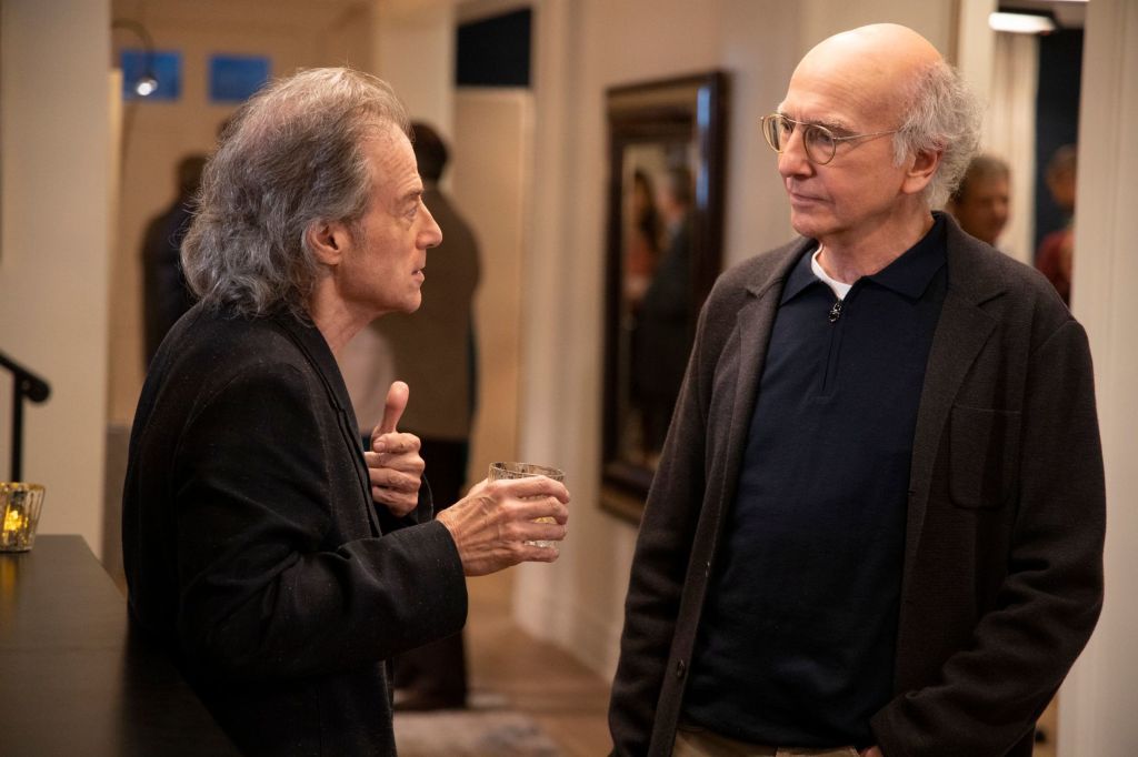 Richard Lewis as Richard Lewis and Larry David as Larry David on Season 10 of "Curb Your Enthusiasm."