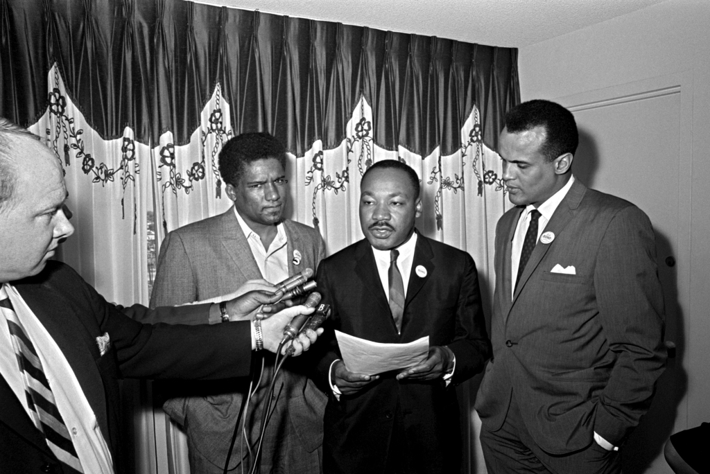 Belafonte with Dr. Martin Luther King Jr. in 1965.