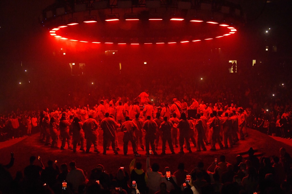 CHICAGO, ILLINOIS - FEBRUARY 16: Kanye West Presents Sunday Service at Credit Union 1 Arena on February 16, 2020 in Chicago, Illinois.  (Photo by Kevin Mazur/Getty Images for KW)