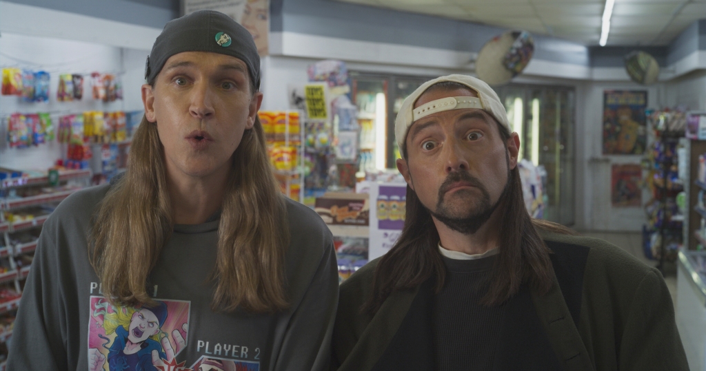 Jason Mewes (left) and Kevin Smith (right) on the set of "Clerks III."