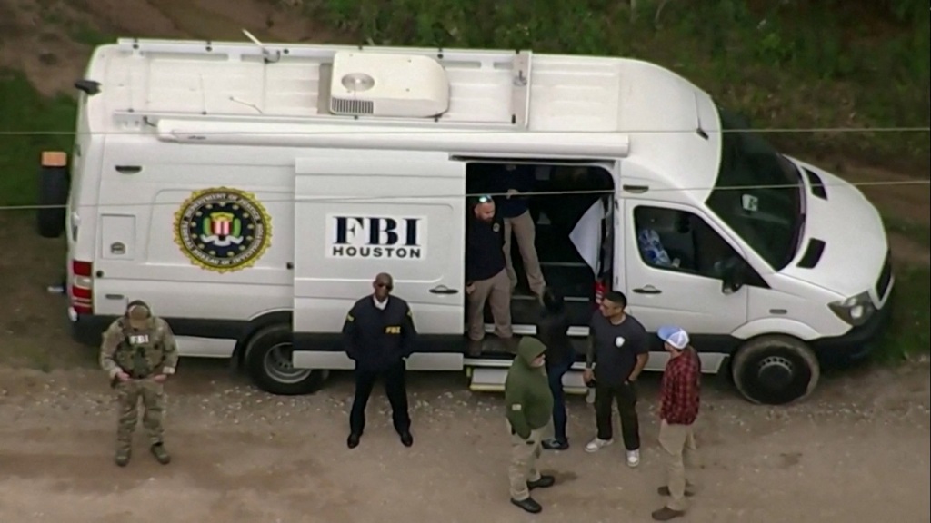 The FBI is assisting in hunting down the suspect in the Texas city and nearby area. 