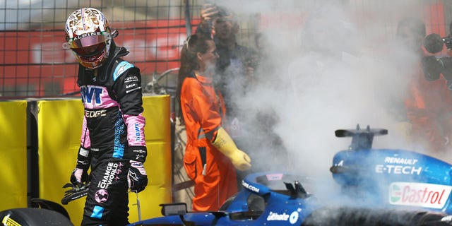 Pierre Gasly of France leaves his car