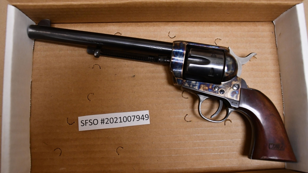 The gun that was used in the fatal shooting of Hutchins.