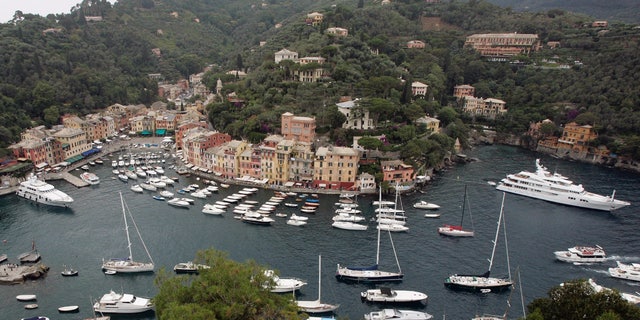 Aerial view of Portofino, Italy