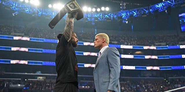 Roman Reigns and Cody Rhodes meet one last time on "Friday Night SmackDown" on March 31, 2023.