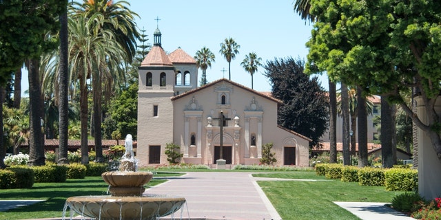 The Santa Clara University Mission church