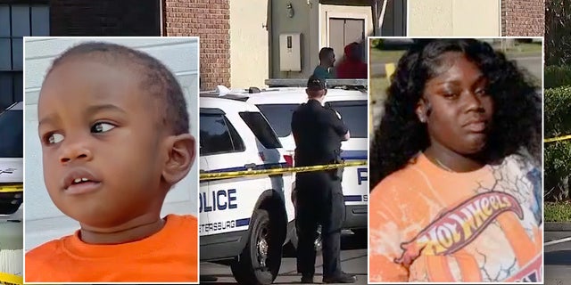 Authorities said they found the body of 2-year-old son Taylen Mosley, left, late Friday. His mother, 20-year-old Pashun Jeffrey, right, was found murdered on Thursday in St. Petersburg, Florida, police say.