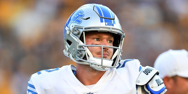 Tim Boyle of the Detroit Lions during the Steelers game at Acrisure Stadium on Aug. 28, 2022, in Pittsburgh.