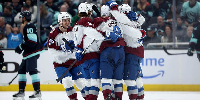 Avalanche celebrate goal