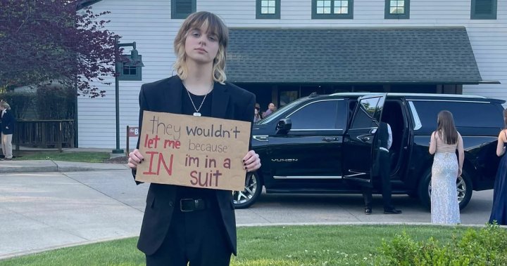 Non-binary student banned from prom for wearing suit instead of dress