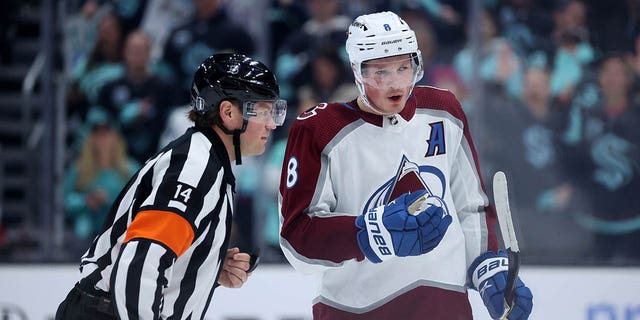 Cale Makar with ref