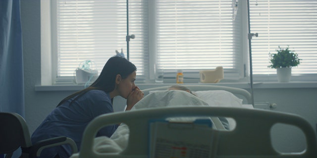 Mother with child in hospital