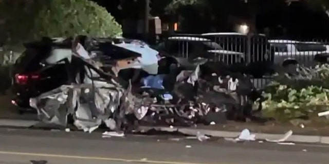 The scene where three teenagers lost their lives and two others were injured in Daytona Beach, Florida.