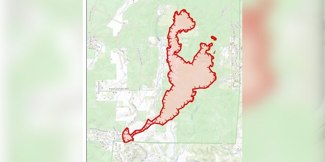 Area of where the fire is in Colorado. Authorities say that the current acreage is 1,286 and the fire is 25% contained.