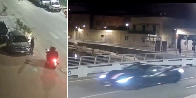 Police in Italy released new footage of a 2022 robbery that shows Formula One driver Charles Leclerc chasing after two suspects who stole his watch. Four people were arrested Tuesday.